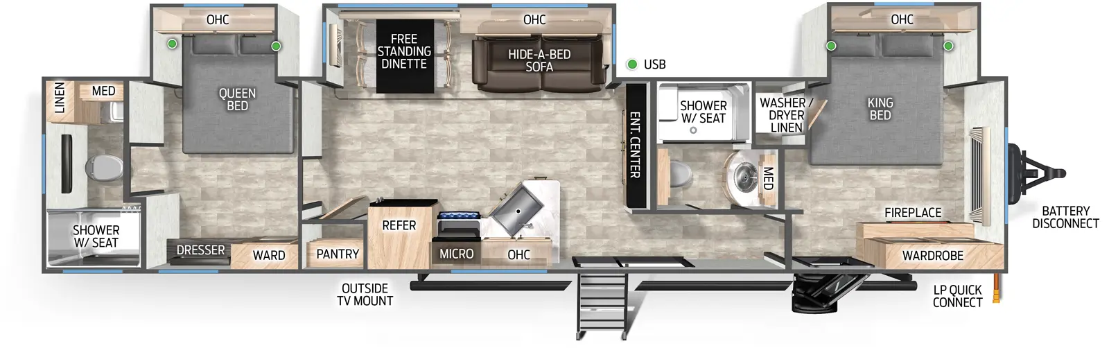 Cherokee Black Label 39HBABL Floorplan